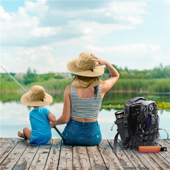 Fishing Backpack, Fishing Bag with Tackle Box, Compact Fishing Tackle - Picture 7 of 8